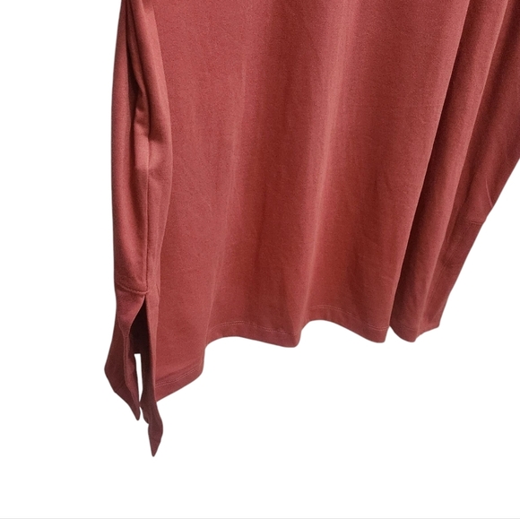 NWT LuLaRoe Leah Drop Shoulder Cuff Tunic Coral Pink Orange Plus Size 3X Spring - Picture 4 of 6